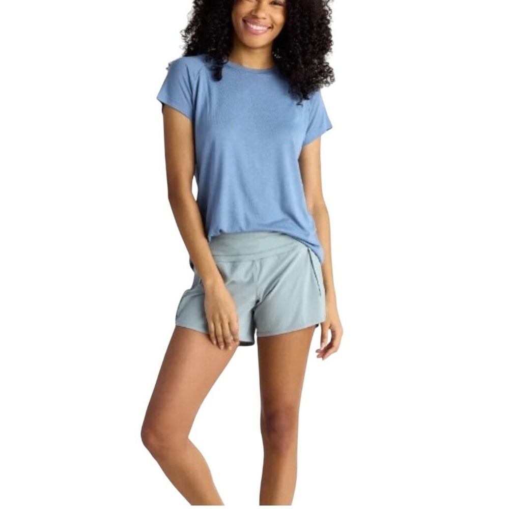 Free Fly Breeze Bamboo Lined Shorts Athletic‎ Running Lightweight Sage Green  S